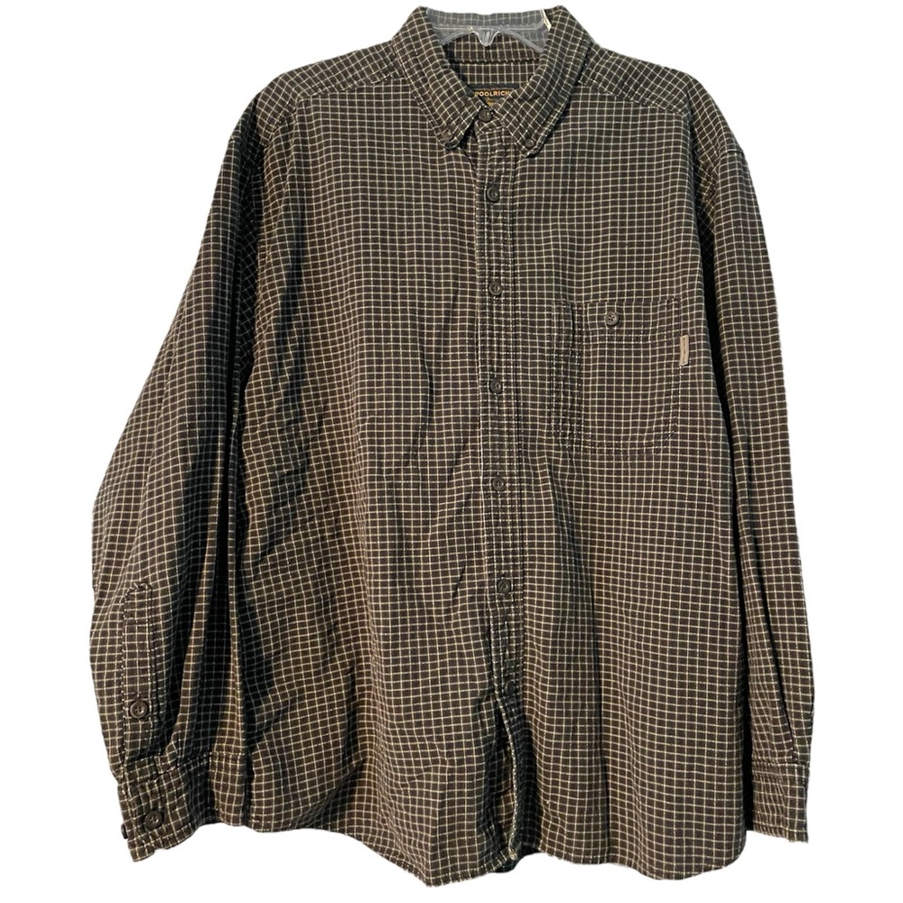 Woolrich Men's Onyx Plaid Long Sleeve Button Down